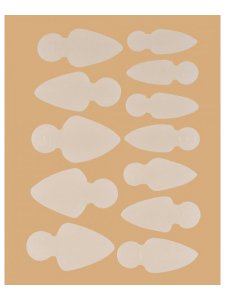 Mold Short Oval - Stencils for French manicure on top forms (12 pcs/set)